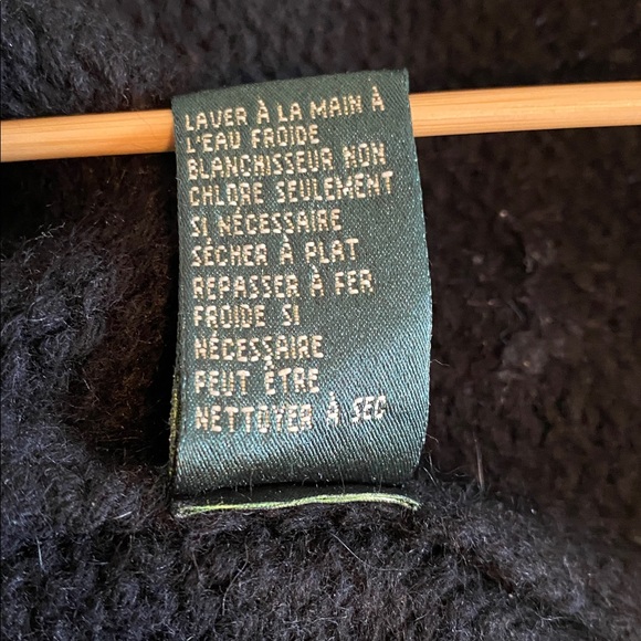 Ralph Lauren Exclusive Hand Knit  Black Fair Isle Yoke Scandinavian Size Large - Picture 13 of 13